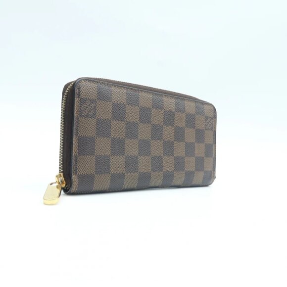 100% Authentic Louis Vuitton Zippy Brown Damier Ebene  leather Wallet - Picture 3 of 12